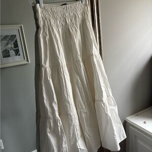 Aqua White A-Line Skirt